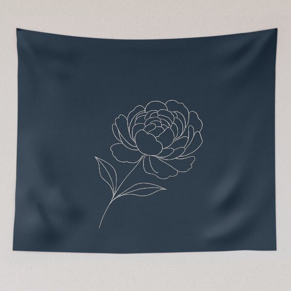 Item preview, Offset Peony Bloom — Minimalist Botanical Line Art Collection 3 designed and sold by VoglR.