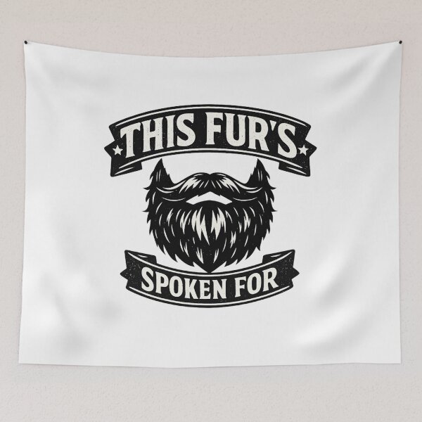 Item preview, This Fur’s Spoken For – Funny Beard Shirt | Vintage Bearded Man T-Shirt | Rugged Husband Gift designed and sold by DailyDrivesct.