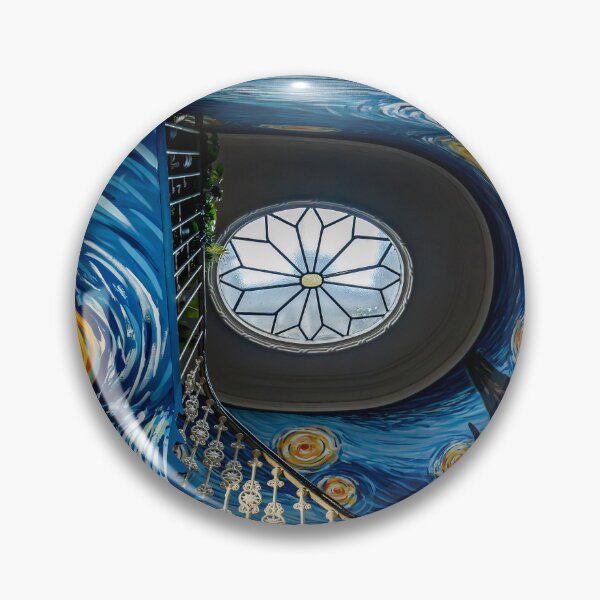Item preview, Swirling Night Sky Stairwell With Glass Ceiling designed and sold by Rabee Khalil Photography.