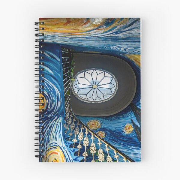 Item preview, Swirling Night Sky Stairwell With Glass Ceiling designed and sold by Rabee Khalil Photography.