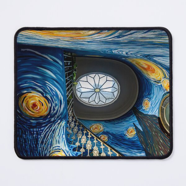 Item preview, Swirling Night Sky Stairwell With Glass Ceiling designed and sold by Rabee Khalil Photography.