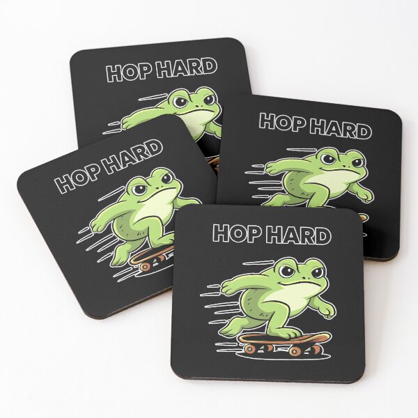 Item preview, Hop Hard Frog Skateboard Funny Skater Shirt designed and sold by Kewessthetic.