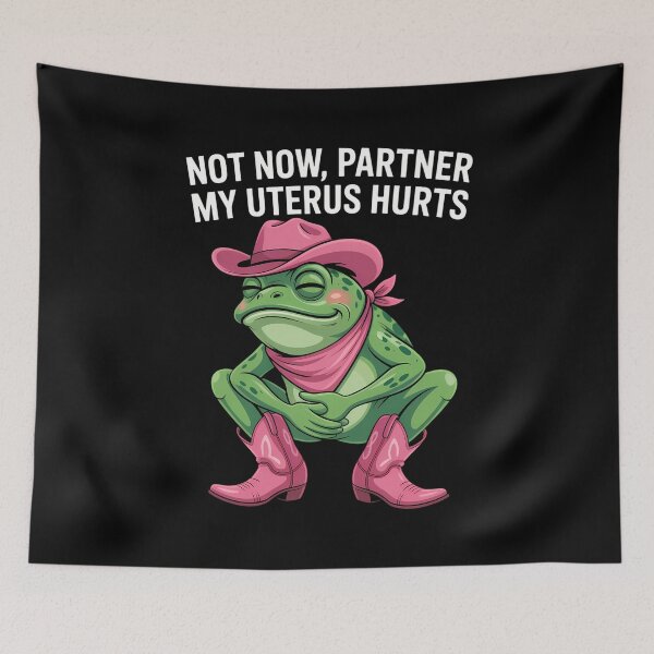 Item preview, Uterus Hurts Funny Endometriosis Frog Meme designed and sold by cosmicncozyS.