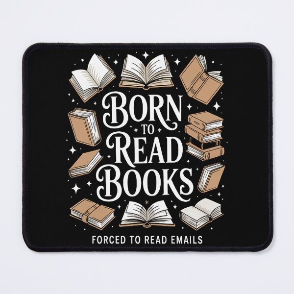 Item preview, Born To Read Books Forced To Read Emails Reading Bookish designed and sold by TheRetroStyle.
