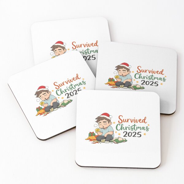 Item preview, Survived Christmas 2025 – Funny Post-Holiday Exhausted Humor Sticker designed and sold by Gurjeetpixelart.