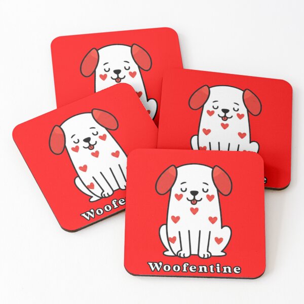 Item preview, Woofentine Cute Dalmatian Dog with Red Hearts Valentine designed and sold by EchoPrint Co..
