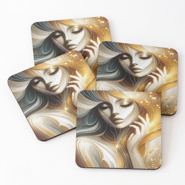 Item preview, Golden Flow of Feminine Energy – Lines of light between elegance, movement and cosmic depth designed and sold by FotoworldEdel.