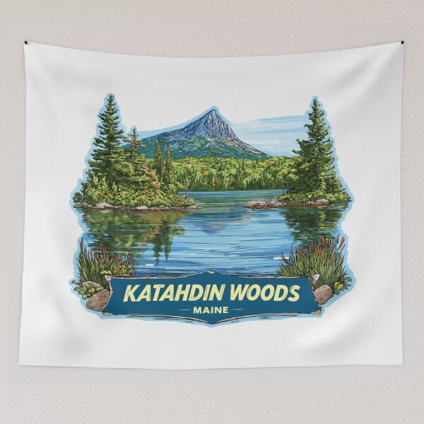 Item preview, Katahdin Woods Waters Maine National Monument Wilderness Travel Sticker designed and sold by Blurbean.
