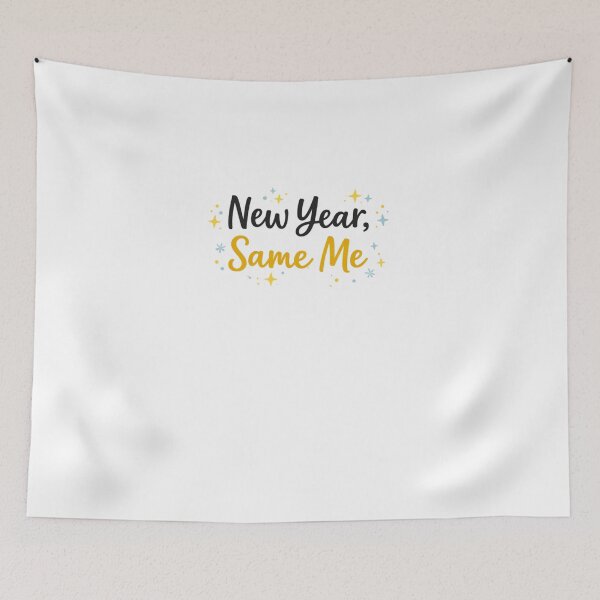 Item preview, New Year Same Me – Minimal New Year Humor Typography Sticker designed and sold by Gurjeetpixelart.