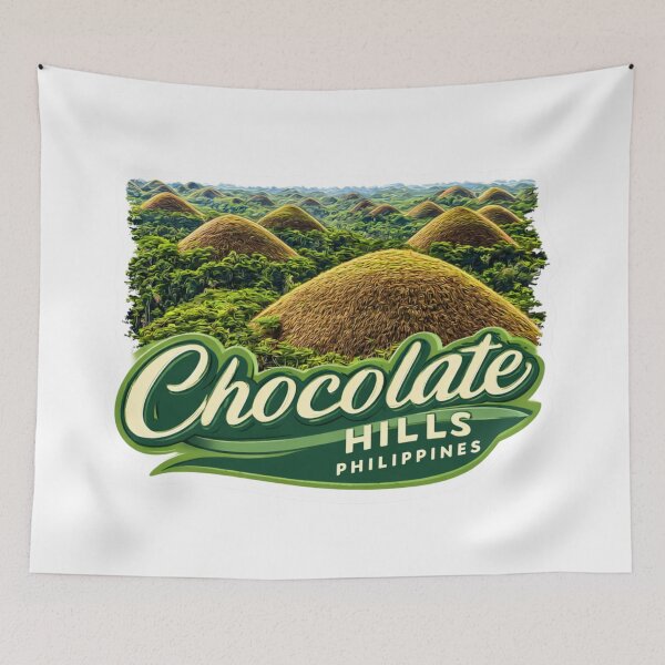 Item preview,  Chocolate Hills Bohol Philippines Unique Geological Wonder Travel Sticker designed and sold by Blurbean.