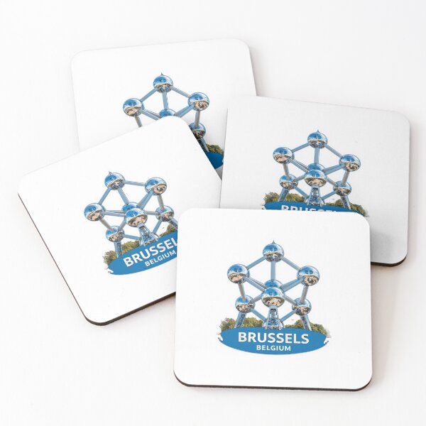 Item preview, Atomium Brussels Belgium Mid-Century Modern Architecture Travel Sticker designed and sold by Blurbean.
