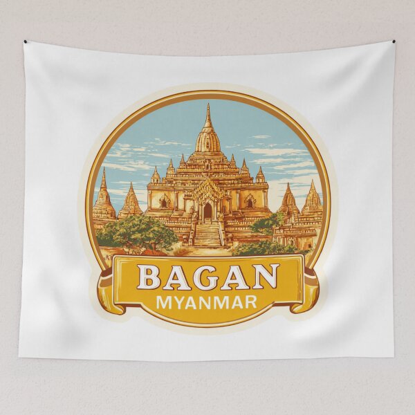 Item preview, Bagan Ancient Temple Complex Myanmar Buddhist Architecture Travel designed and sold by Blurbean.