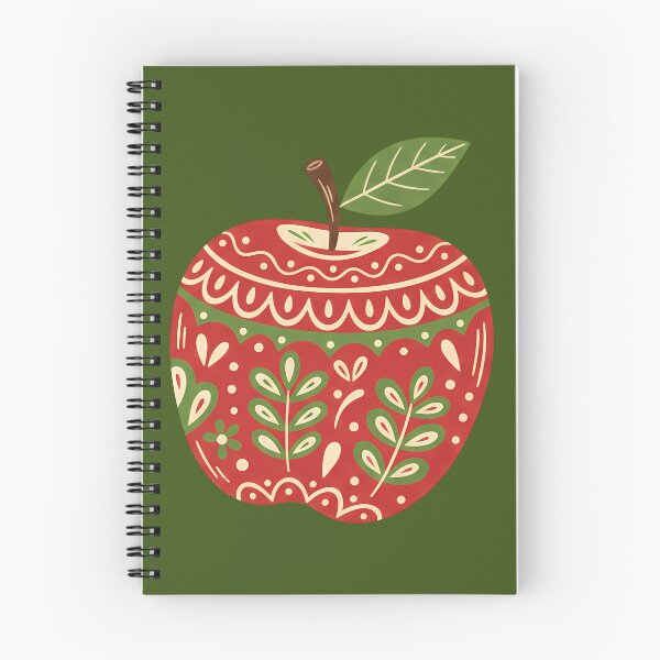 Item preview, Red Apple & Motifs STICKER/MAGNET PACK – Scandinavian Folk Art by heidiannemorris © designed and sold by FOLK ART FUSION by heidiannemorris.