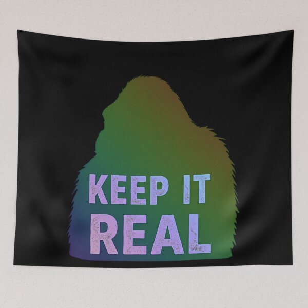 Item preview, Gorilla silhouette with text Keep it Real 4 designed and sold by Neon G.