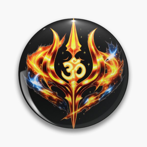 Item preview, Trishul Om Power Core – Abstract Spiritual Strength Symbol Art designed and sold by AdicretorDesign.