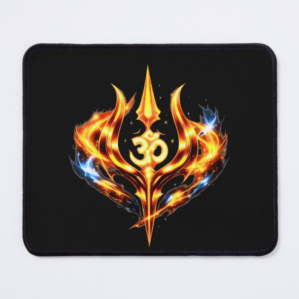 Item preview, Trishul Om Power Core – Abstract Spiritual Strength Symbol Art designed and sold by AdicretorDesign.