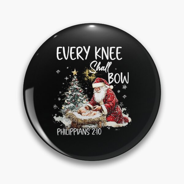 Item preview, Vintage Every Knee Shall Bow Santa Clause Religious Xmas  designed and sold by WayTBeenkenArt.