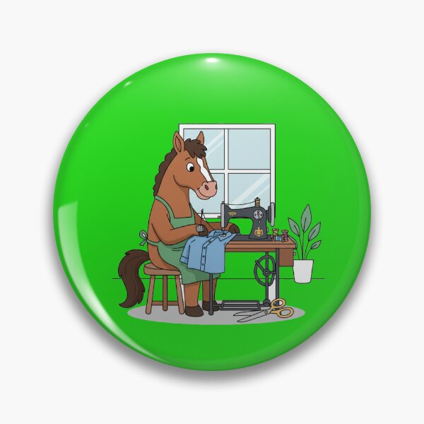 Item preview, Whimsical Horse Enjoying a Fun Tailoring Session by Window designed and sold by zohocreations.