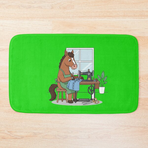 Item preview, Whimsical Horse Enjoying a Fun Tailoring Session by Window designed and sold by zohocreations.