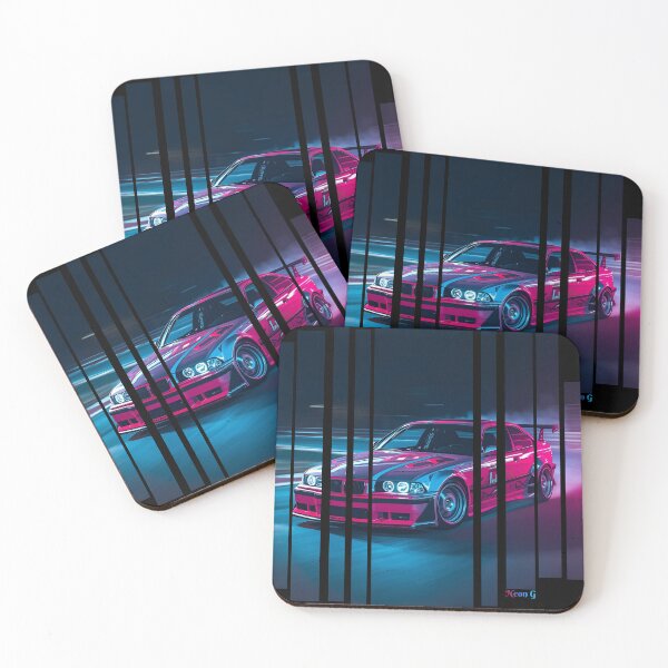 Item preview, B.W Power of the 3 series coupe with wide body kit, street racing vibe, high contrast neon colors 9 designed and sold by Neon G.