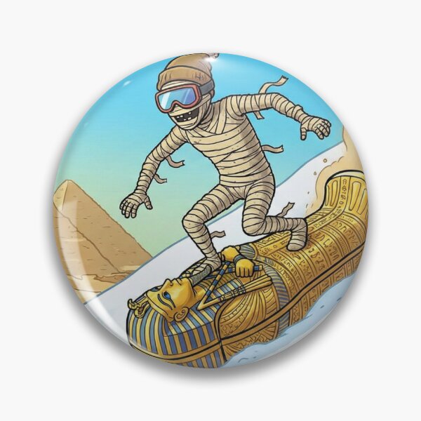 Item preview, Ancient Egyptian Mummy Skiing on Sarcophagus designed and sold by MythoWorldddd.