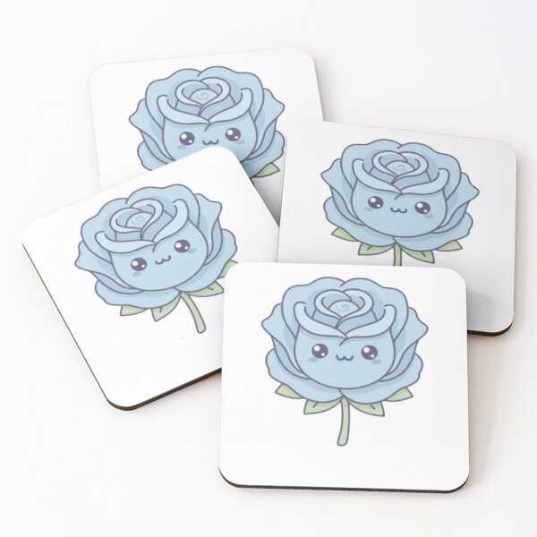 Item preview, Kawaii Blue Rose Bud designed and sold by ThursDaydreams.
