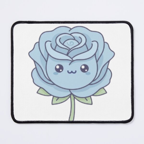 Item preview, Kawaii Blue Rose Bud designed and sold by ThursDaydreams.