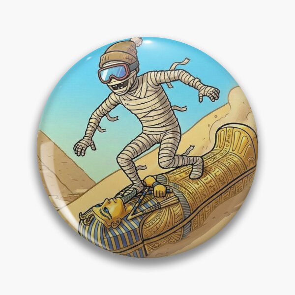 Item preview, Ancient Egyptian Mummy Skiing the sand on Sarcophagus designed and sold by MythoWorldddd.