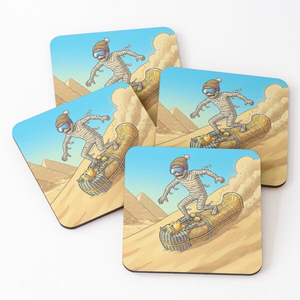 Item preview, Ancient Egyptian Mummy Skiing the sand on Sarcophagus designed and sold by MythoWorldddd.