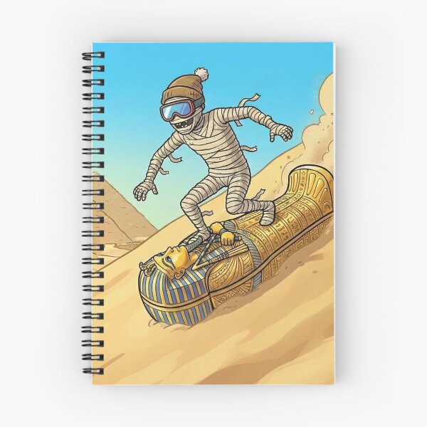 Item preview, Ancient Egyptian Mummy Skiing the sand on Sarcophagus designed and sold by MythoWorldddd.