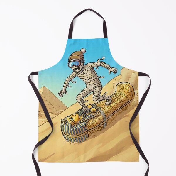 Item preview, Ancient Egyptian Mummy Skiing the sand on Sarcophagus designed and sold by MythoWorldddd.