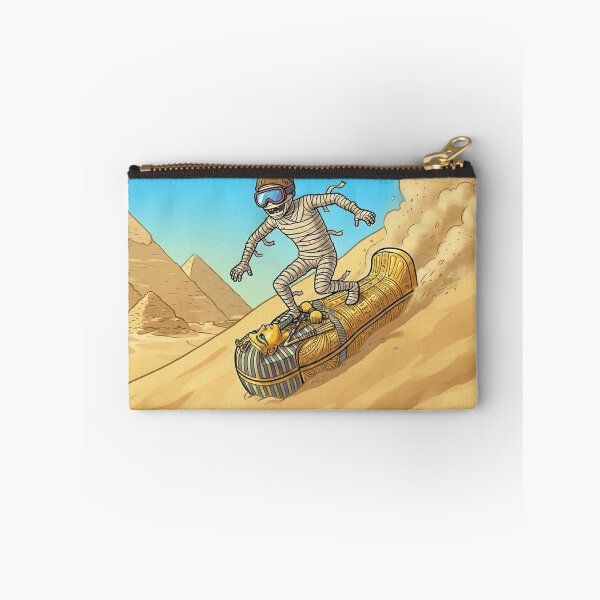 Item preview, Ancient Egyptian Mummy Skiing the sand on Sarcophagus designed and sold by MythoWorldddd.