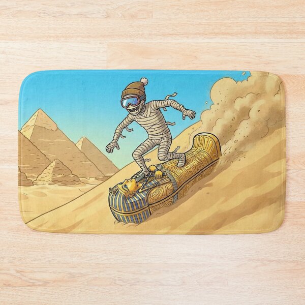 Item preview, Ancient Egyptian Mummy Skiing the sand on Sarcophagus designed and sold by MythoWorldddd.