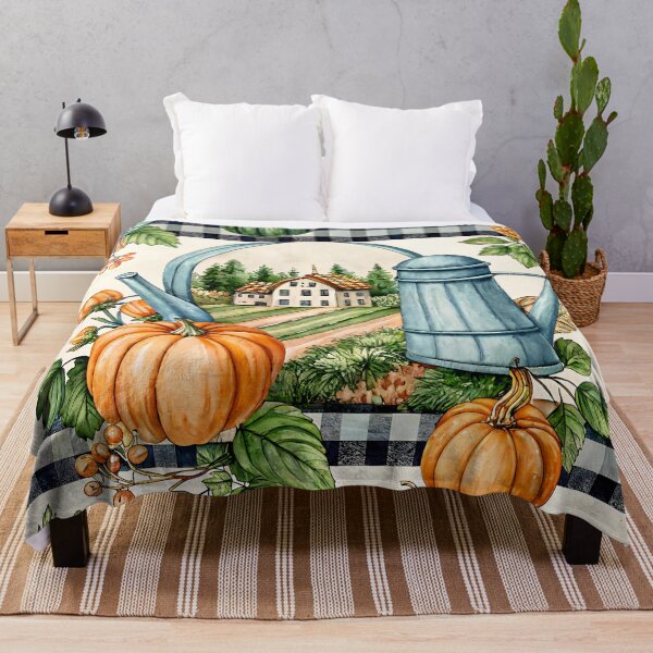 Item preview, Cozy Autumn Farmhouse: Pumpkins, Watering Cans & Rustic Charm | Fall Pattern Art designed and sold by CHRONIN.