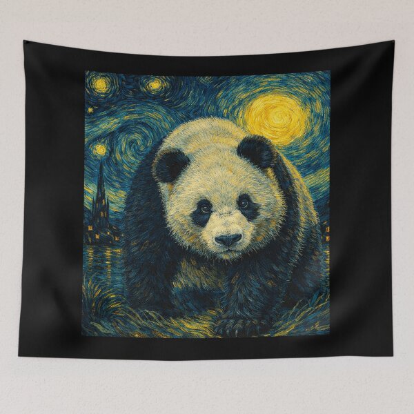 Item preview, Cute Panda Bear Starry Night designed and sold by Starry Night Creative Art.