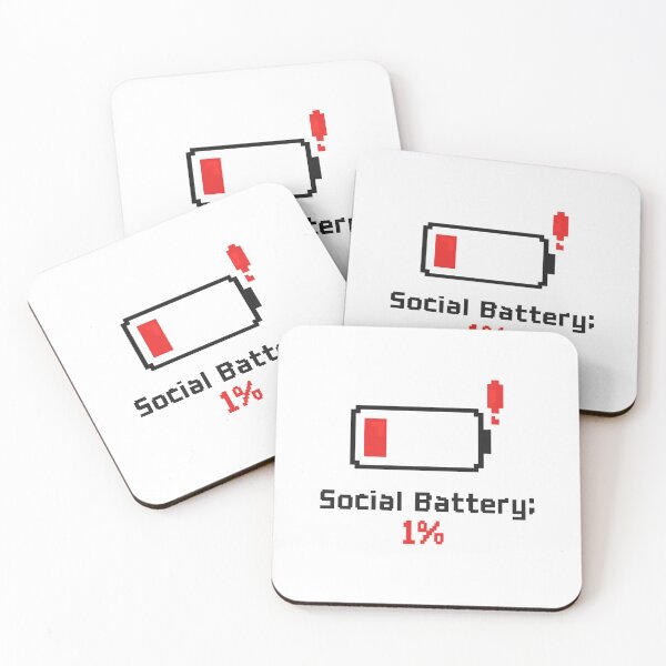 Item preview, Social Battery 1% – Funny Introvert Pixel Art Sticker designed and sold by Gurjeetpixelart.