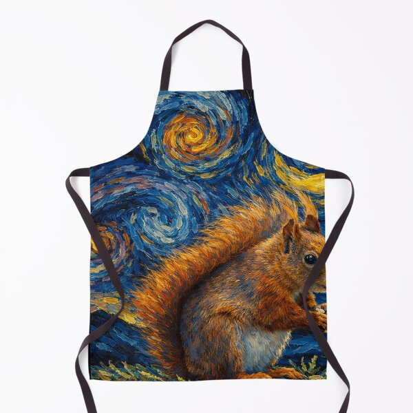 Item preview, Cute Orange Squirrel In Starry Night designed and sold by Starry Night Creative Art.