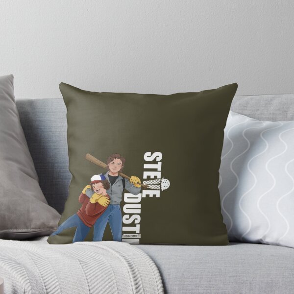 Item preview, Steve Harrington and Dustin Henderson Dynamic Duo Retro Pop Culture Illustration designed and sold by Lineesh Kumar.