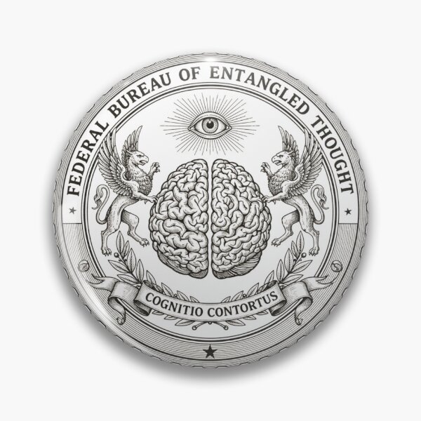 Item preview, Federal Bureau of Overthinking - Vintage Engraved Brain Official Seal designed and sold by Skill_&_Stone.