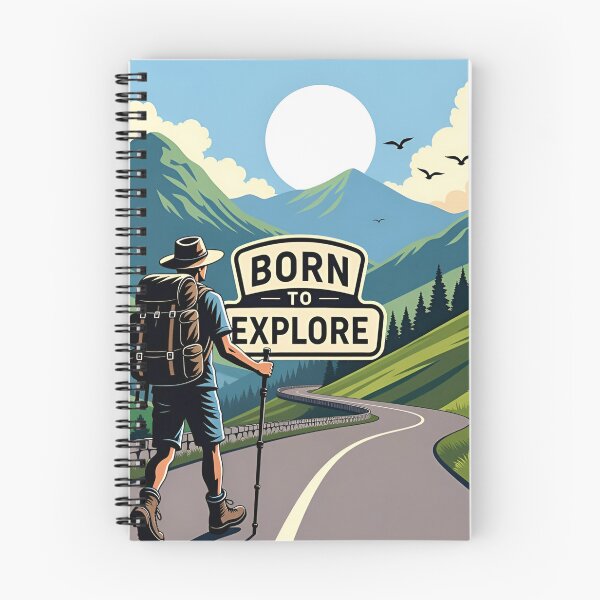 Item preview, Born to Explore – Travel Adventure Mountain Illustration designed and sold by FlipFit.