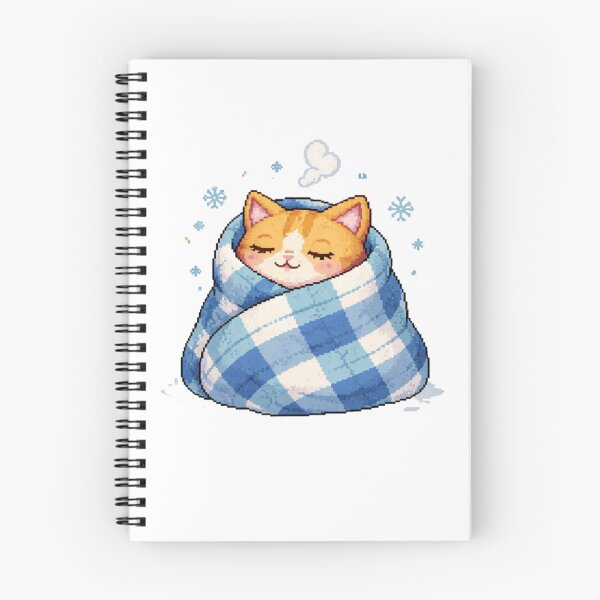 Item preview, Hibernate Mode – Cozy Pixel Cat Wrapped in Blanket Sticker designed and sold by Gurjeetpixelart.