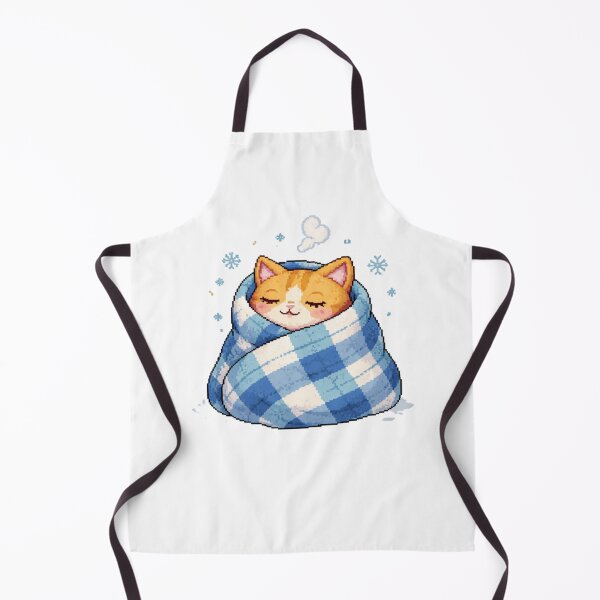 Item preview, Hibernate Mode – Cozy Pixel Cat Wrapped in Blanket Sticker designed and sold by Gurjeetpixelart.