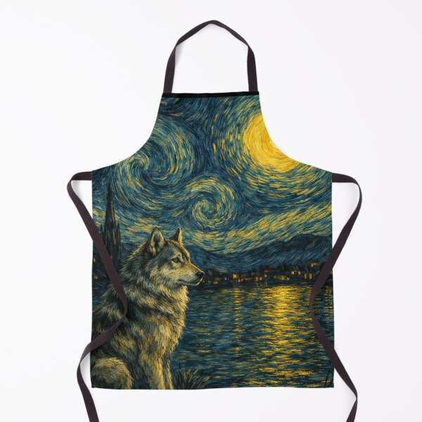 Item preview, Spooky Wolf in starry night designed and sold by Starry Night Creative Art.