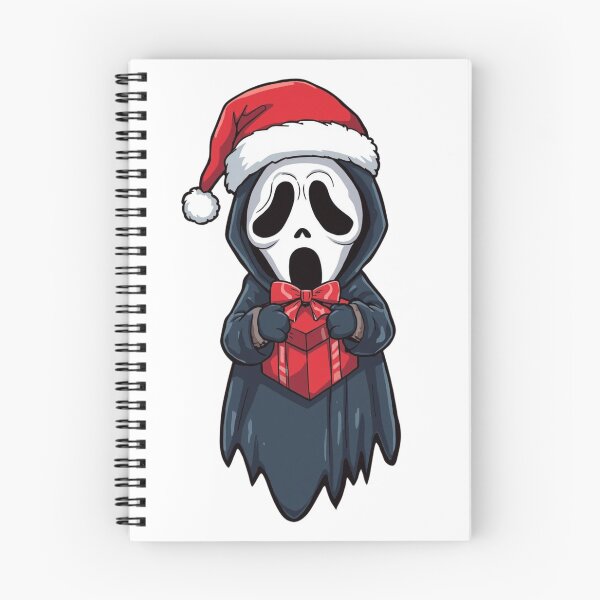 Item preview, Screaming Christmas Ghost with Gift – Spooky Holiday Sticker designed and sold by ShadyArfaa.