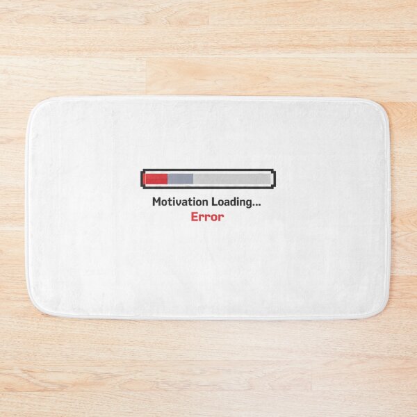Item preview, Motivation Loading Error – Funny Pixel Loading Bar Sticker designed and sold by Gurjeetpixelart.