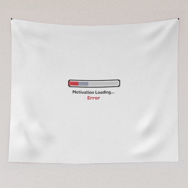 Item preview, Motivation Loading Error – Funny Pixel Loading Bar Sticker designed and sold by Gurjeetpixelart.
