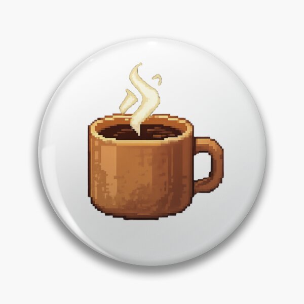 Item preview, Powered by Coffee – Cozy Pixel Coffee Mug Sticker designed and sold by Gurjeetpixelart.