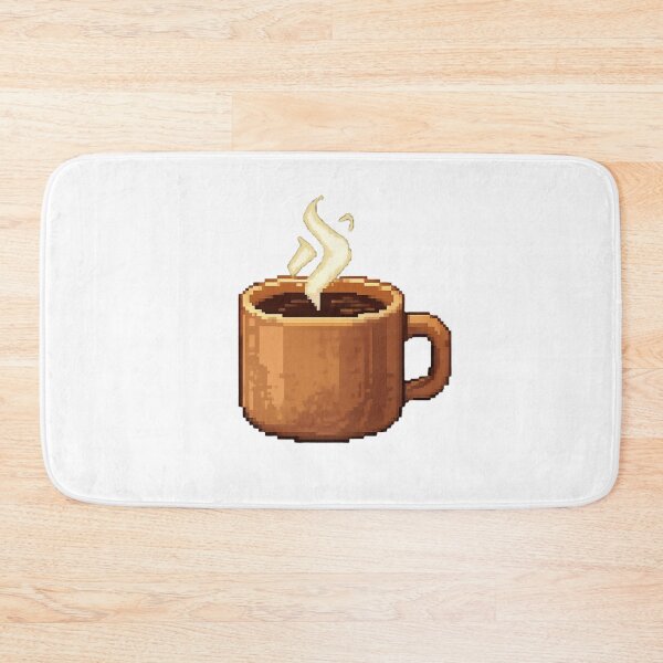 Item preview, Powered by Coffee – Cozy Pixel Coffee Mug Sticker designed and sold by Gurjeetpixelart.
