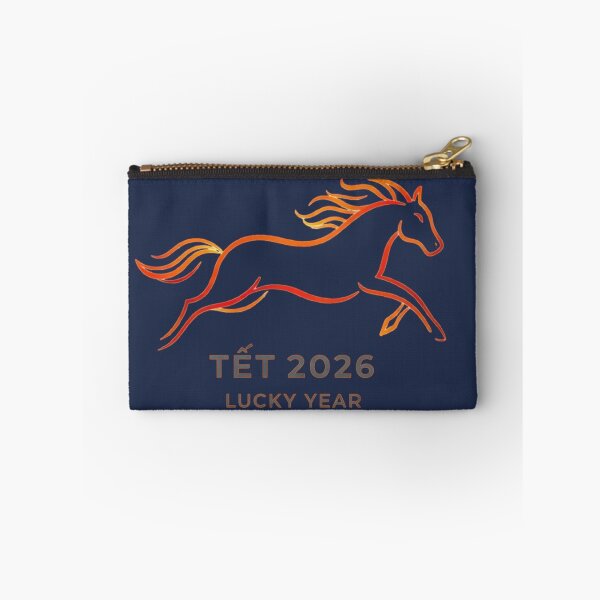 Item preview, Tết 2026 Lucky Year – Minimal Fire Horse Line designed and sold by PunchDrop.