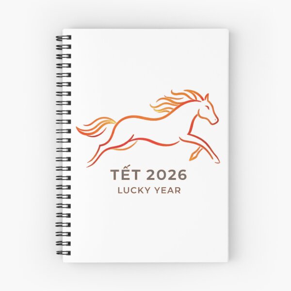 Item preview, Tết 2026 Lucky Year – Minimal Fire Horse Line designed and sold by PunchDrop.